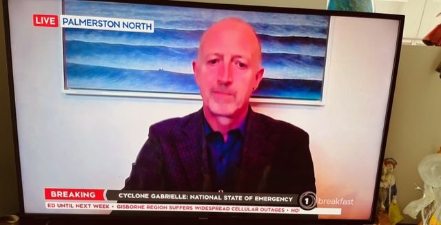 This man is a genius, talking about future-proofing our communities against climate change &amp; this weeks storms. 'We can't have any party politics involved; it will be hugely tricky &amp; costly but we must do it.' On TV1 today &amp; other times; Thanks Prof Bruce Glavovic, Massey Uni.