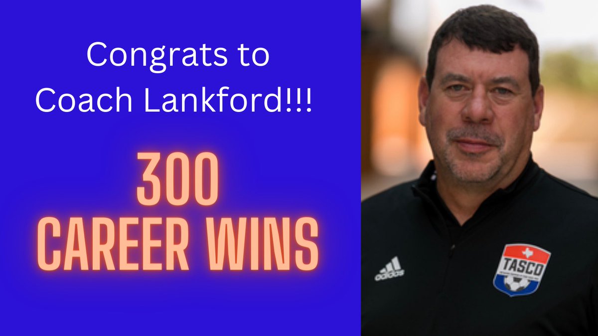 CONGRATULATIONS COACH LANKFORD on your 300th CAREER WIN!!! Wakeland shuts out Reedy 2-0!!!
💙⚽️🧡👏👏👏
<a href="/WakelandHS/">Wakeland High School</a> 
@LethalSoccer