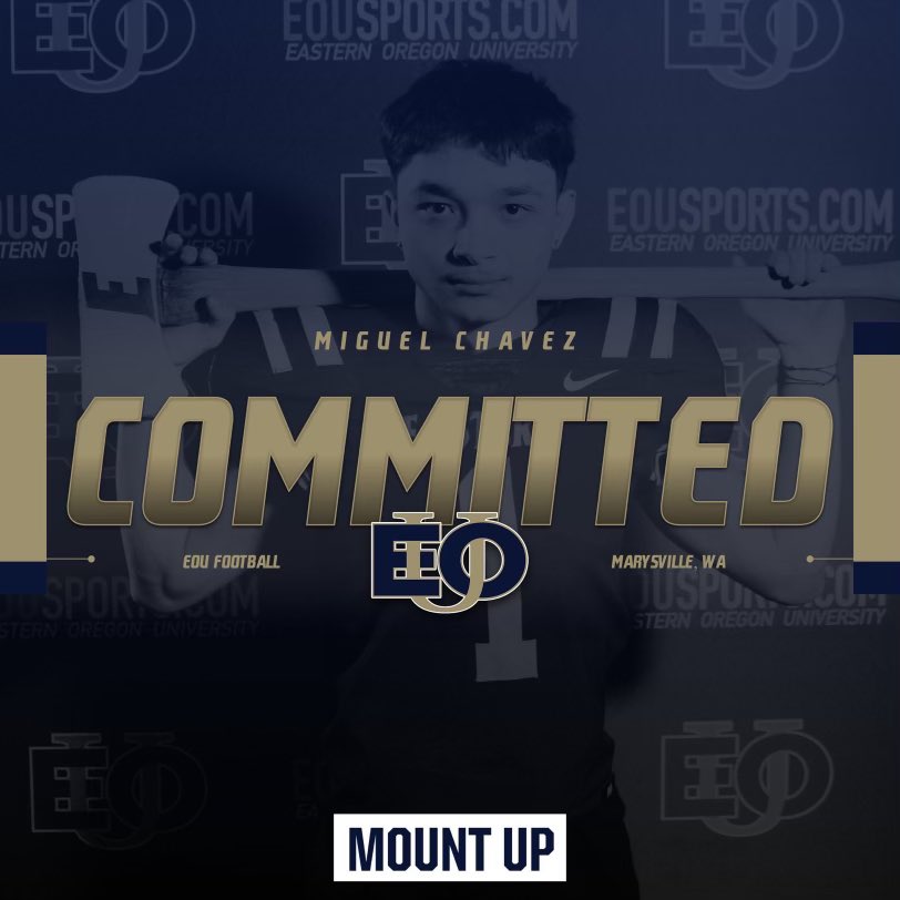 Miguel Chavez-Rivera (@1miguelcr) on Twitter photo Blessed to announce I’ll be continuing my academic and athletic career at Eastern Oregon University!
<a href="/coachbryanmills/">Bryan Mills</a> <a href="/CoachSchwetz/">Dalton Schwetz</a>
<a href="/EouFootball/">EOU Football</a> <a href="/MPilchuckFB/">Marysville_Pilchuck_FB</a> Blessed to announce I’ll be continuing my academic and athletic career at Eastern Oregon University!
<a href="/coachbryanmills/">Bryan Mills</a> <a href="/CoachSchwetz/">Dalton Schwetz</a>
<a href="/EouFootball/">EOU Football</a> <a href="/MPilchuckFB/">Marysville_Pilchuck_FB</a>