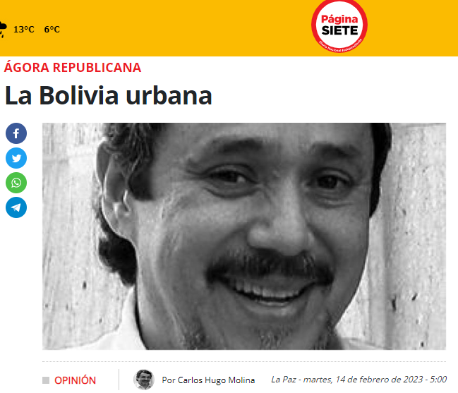 eldelagora's tweet photo. Insisto, Bolivia tiene población mayoritariamente urbana, y enfrenta un discurso estatal que sostiene una cualidad indígena originaria campesina. Por ser un falso debate, no hemos desarrollado estrategias urbanas que permita al gobierno de las ciudades, darse respuestas oportunas https://t.co/Ez8K27QV26