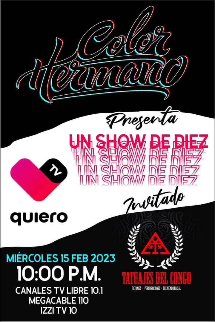 HermanoColor's tweet photo. Show en vivo en @quierotv_gdl presentación en vivo @HermanoColor con
@lagarra #musica #desmadre #fiesta #amor #amistad #ValentinesDay https://t.co/PYFE2QREBe