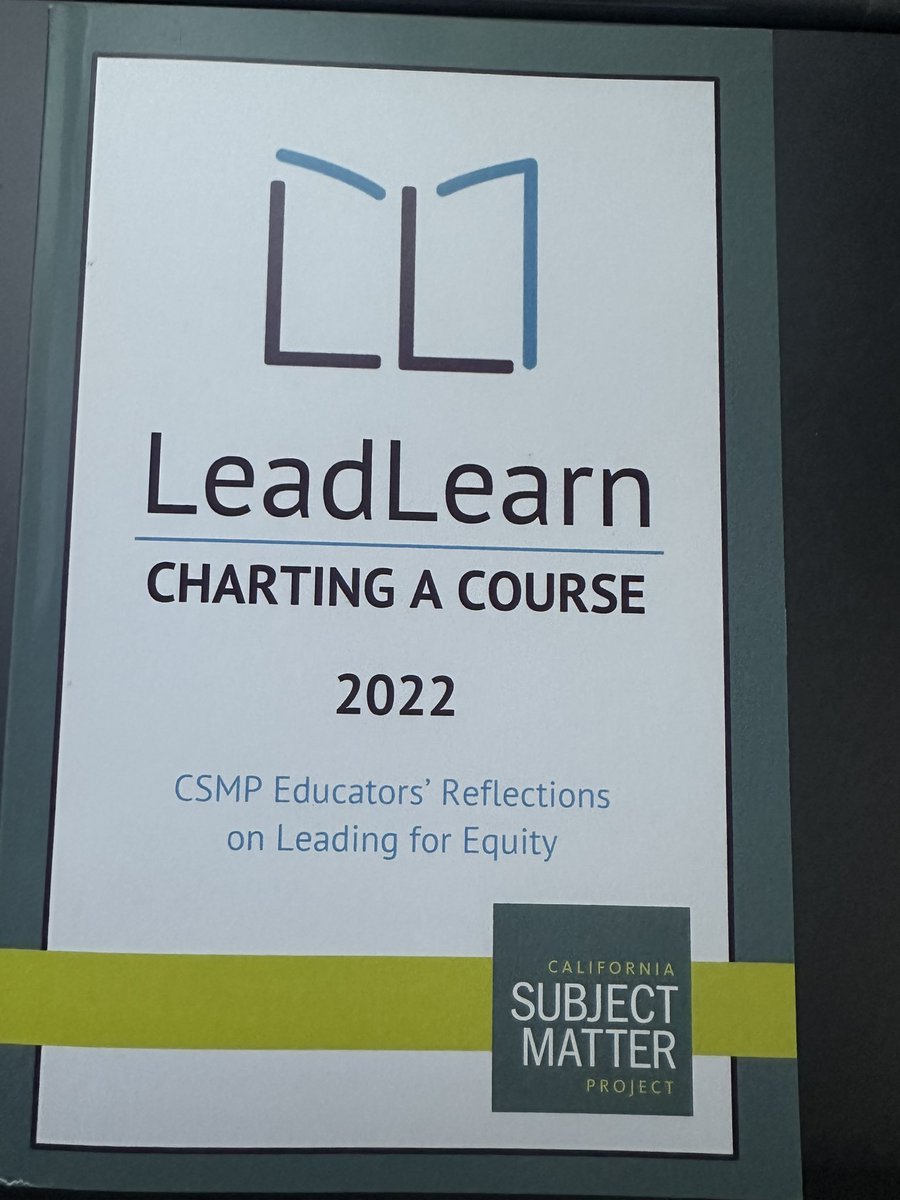 RudyChem's tweet image. I am so happy to receive the hard copy of the LeadLearn Anthology with our paper published. Thank you to Maria Simani @ca_csp and The California Subject Matter Project for this opportunity #csmp #LeadLearn23 #STEMequity #CSequity @scoecomm   @StancoSTEM