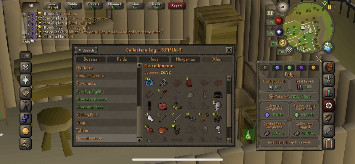 finley_rs's tweet image. Ummmm what? 3/4 in 96 eggs…. #osrs #collectionlog #evilchicken