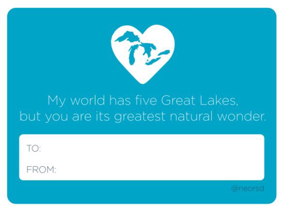 My favorite valentine from @neorsd  from several years ago.  I give one to each of my students every year.  I ❤️my Great Lakes!  #LakeErieLove