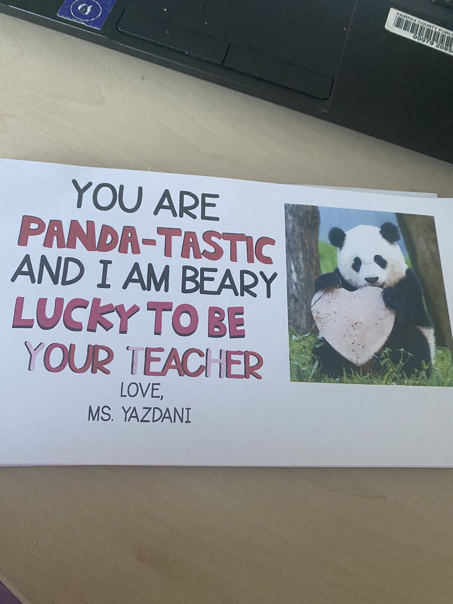 We had a panda-tactic Valentine’s Day in third grade! ❤️🐼 <a href="/FairhillES/">FairhillES</a> #webelongatFairhill