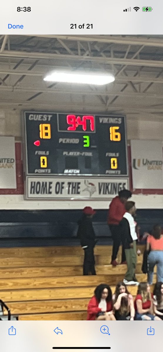 At the half Ridgeview is up by 2 #TogetherWeWin