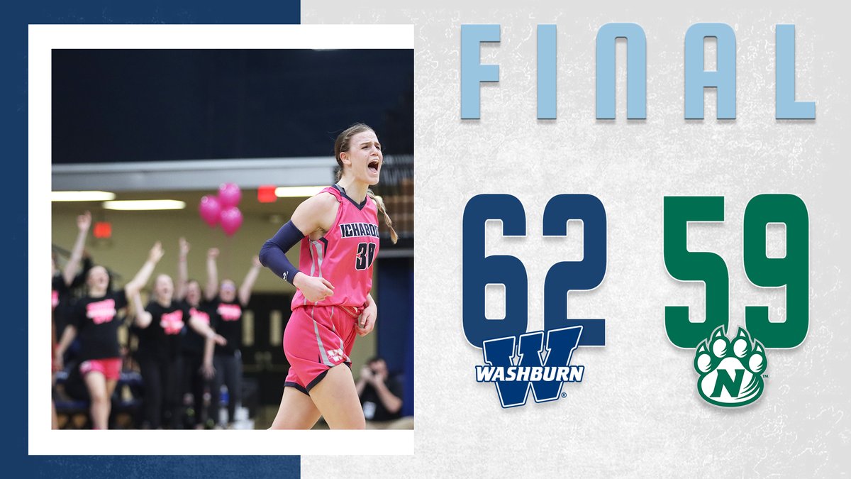 FINAL | Washburn wins in overtime, 62-59! Macy Doebele had 12 points and made six free throws in a row in the final 27 seconds of OT! #GoBods