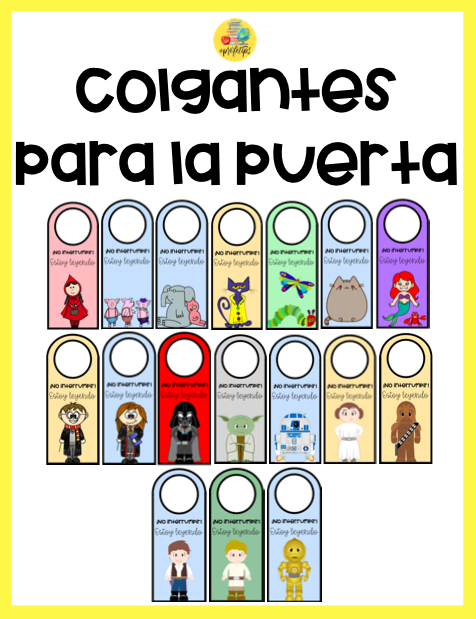 Tags para las puertas "¡No interrumpir! Estoy leyendo" teacherspayteachers.com/Product/Tags-p…