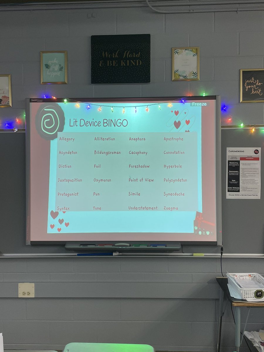 Some quick and easy Valentine’s Day activities in room 516. Thanks for the conversation heart inspiration, @Miz_Adams #aplitchat #2ndryEnglish