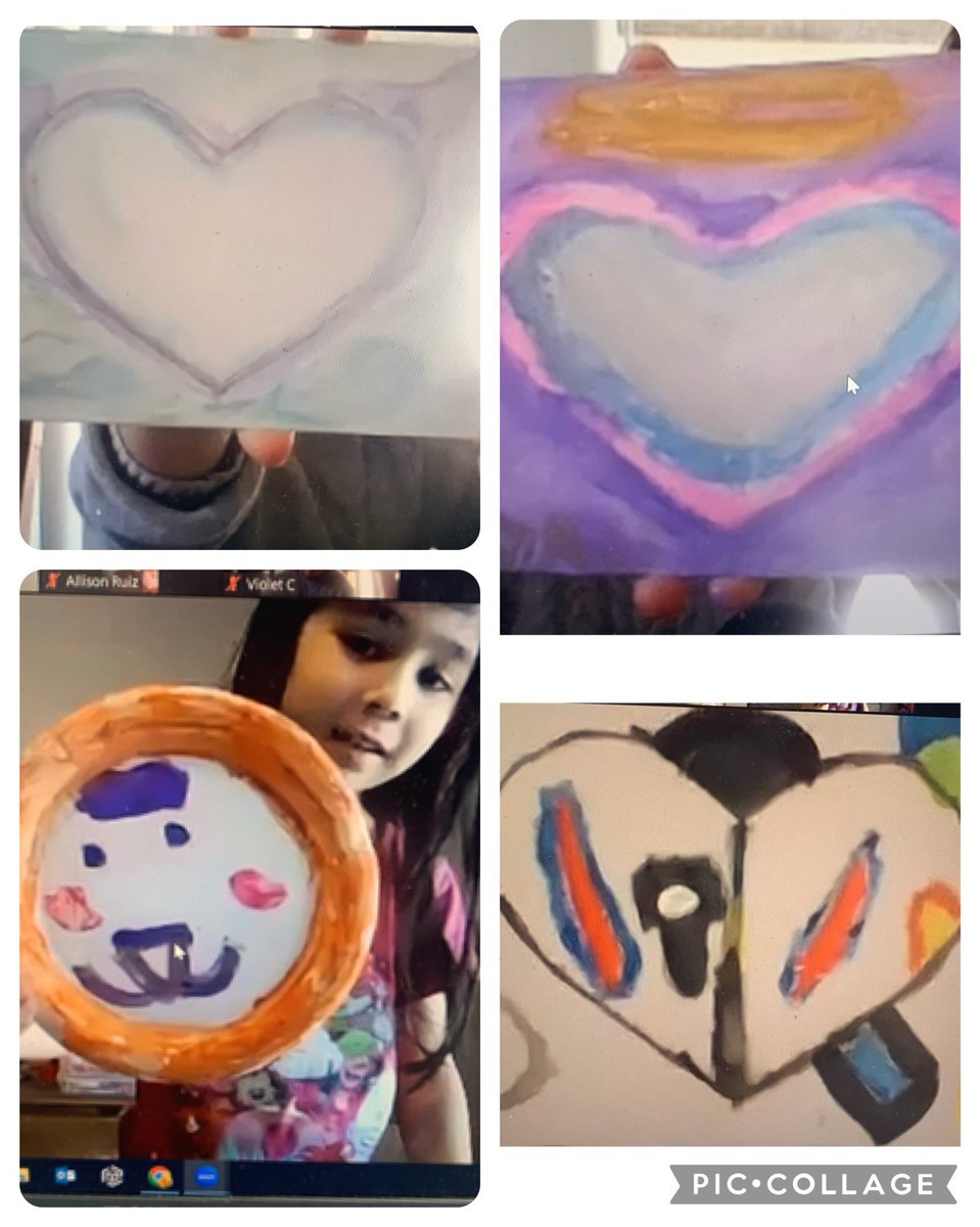 HarvestGroveVA's tweet image. Valentine’s Day heart art with Mrs. Hague. #weareBUSD #harvestgrovevirtualacademy #independentstudy #homeschool