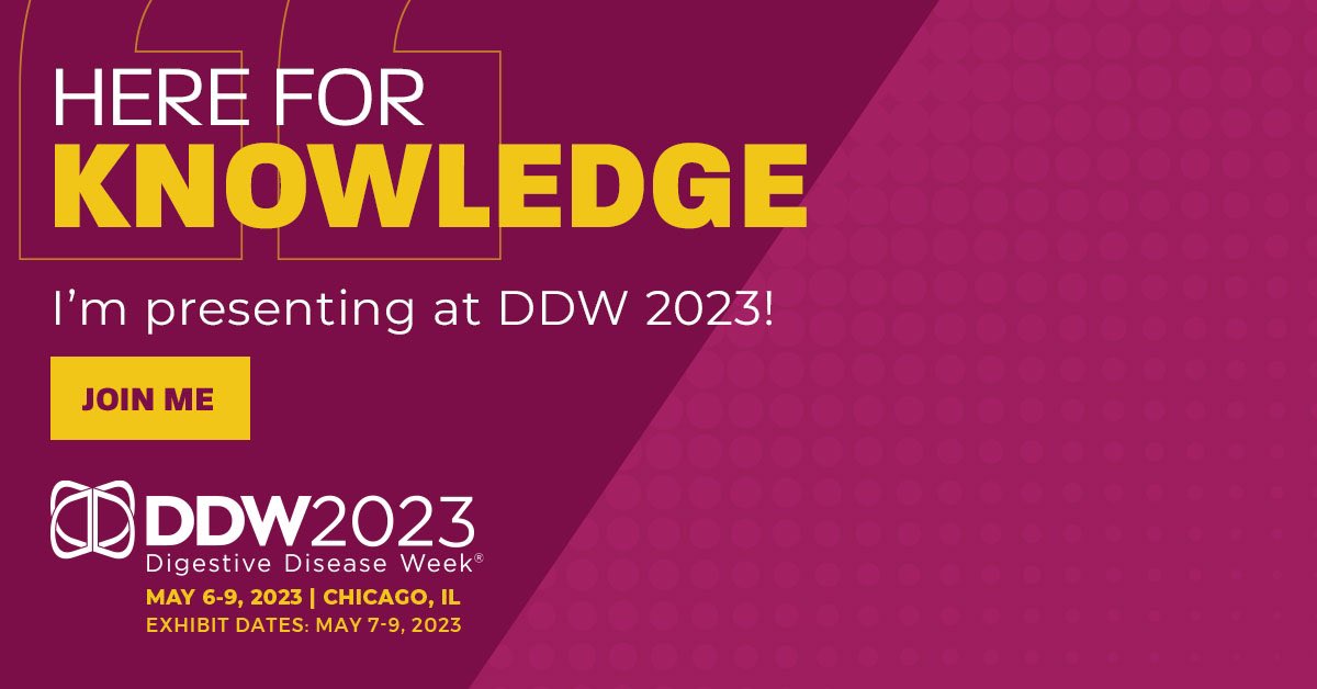 Super excited to attend my first DDW! See you in Chicago! Thanks to my amazing mentor @drlinafelipez I'm #HereforDDW to present my research! Register to join me for #DDW2023: bit.ly/ddw-register
