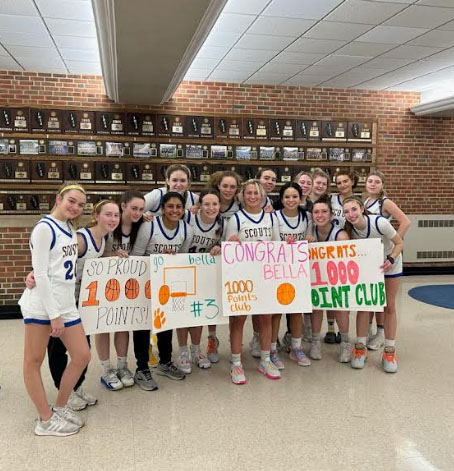 Big win for Scouts GBB vs Woodstock in the first round of regionals! Scouts 47-Woodstock 13!  great team effort‼️  Congratulations to Bella Ranallo on joining the 1000 points club tonight💛💙💛 What an accomplishment!   <a href="/BoostersLfhs/">LFHS Boosters</a> #ScoutNation
