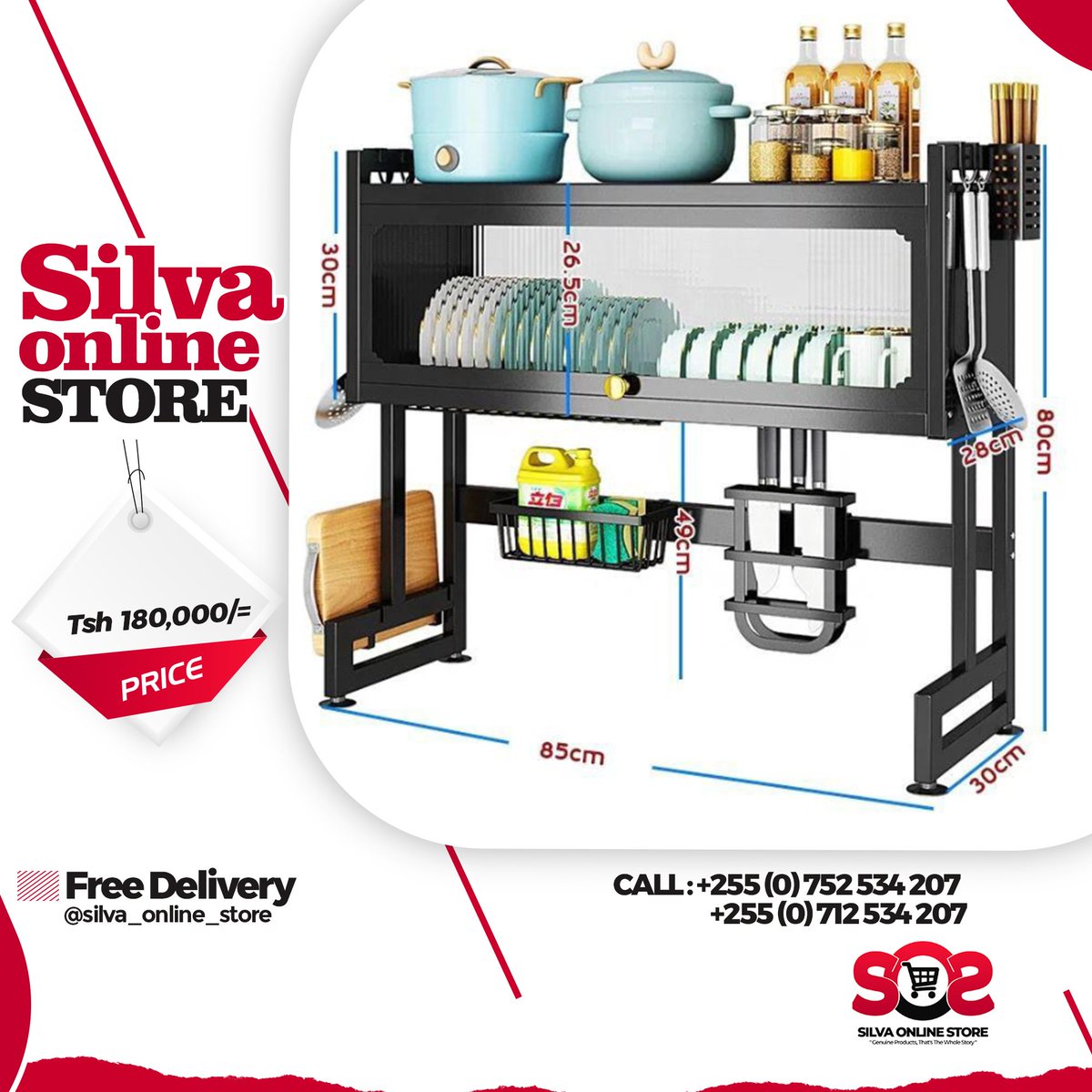 _SoSLLC's tweet photo. Multi-Function Over Sink Kitchen Rack for Tsh. 180,000/= only.
Place your order now!
~
Call/Whatsapp: 0752 534 207 or 0712 534 207
Free delivery in DSM and pay on delivery.
#silvaonlinestore #genuineproducts #kitchen #kitchenrack #organized #vyombo #onlineshop #instapreneur https://t.co/nWi60h4IWc