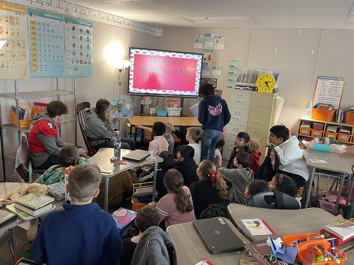 JCHS Chick Fil A leadership team and our athletes were excited to share the gifts of literacy and imagination with our North Jackson Elementary students!We were able to read to 28 classes and give a book to each student today! <a href="/CFA_Braselton/">Chick-fil-A Braselton</a>  #PROUDtobeJC #SuccessatJCSS