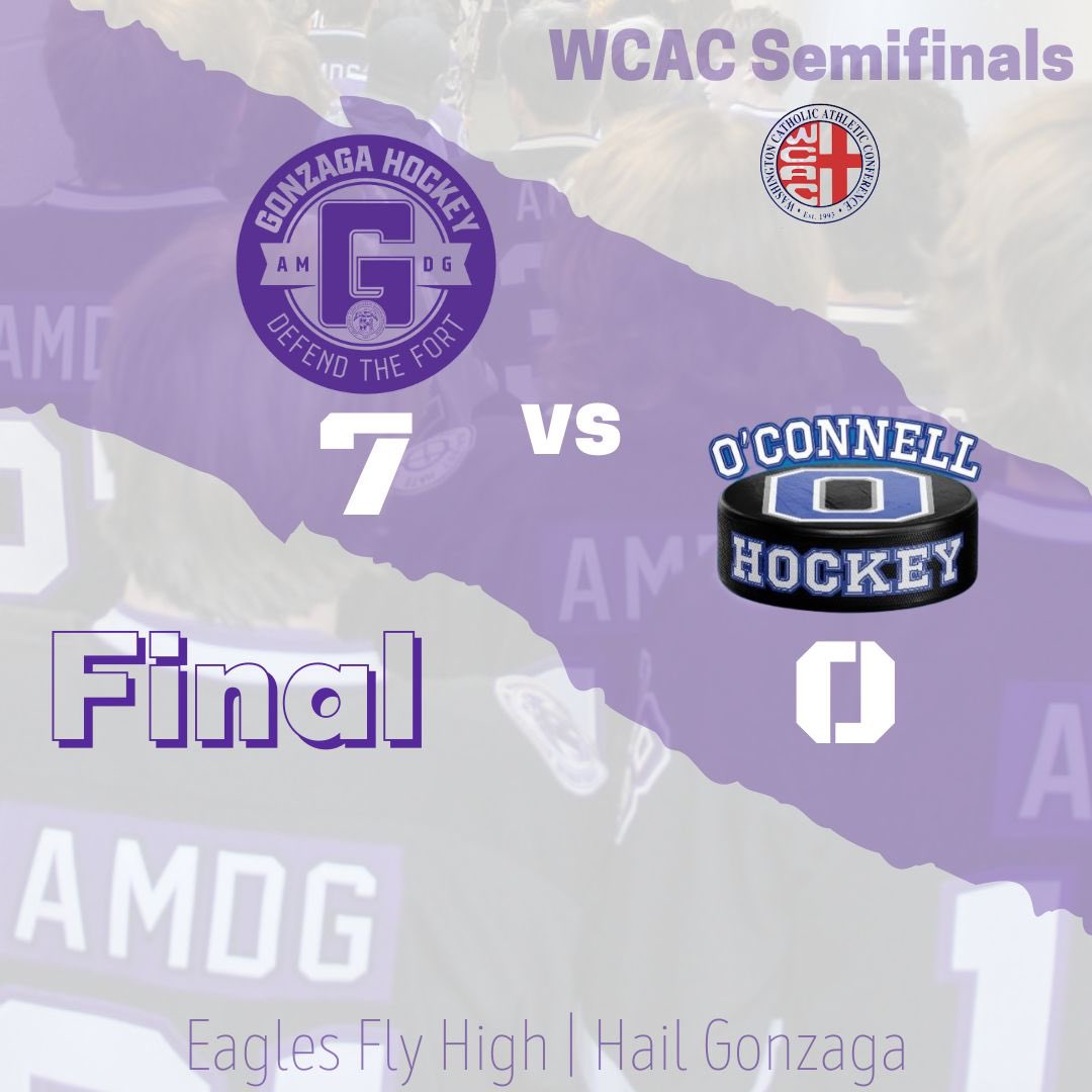 Gonzaga_Hockey1's tweet photo. Eagles win the WCAC semifinal and play in the Championship 2/17 at 7pm at the Gardens Ice House. Let’s GO! 🦅

🚨Norton(2), Petretich (2), Siembieda, Sullivan, Gletner
🍏Garner(2), Mavris, Petretich, Villegas, Glasow, Hartman, Abrantes, Albero, Christiano
🧱SHUTOUT Komorowski https://t.co/tqGzfhfGFl