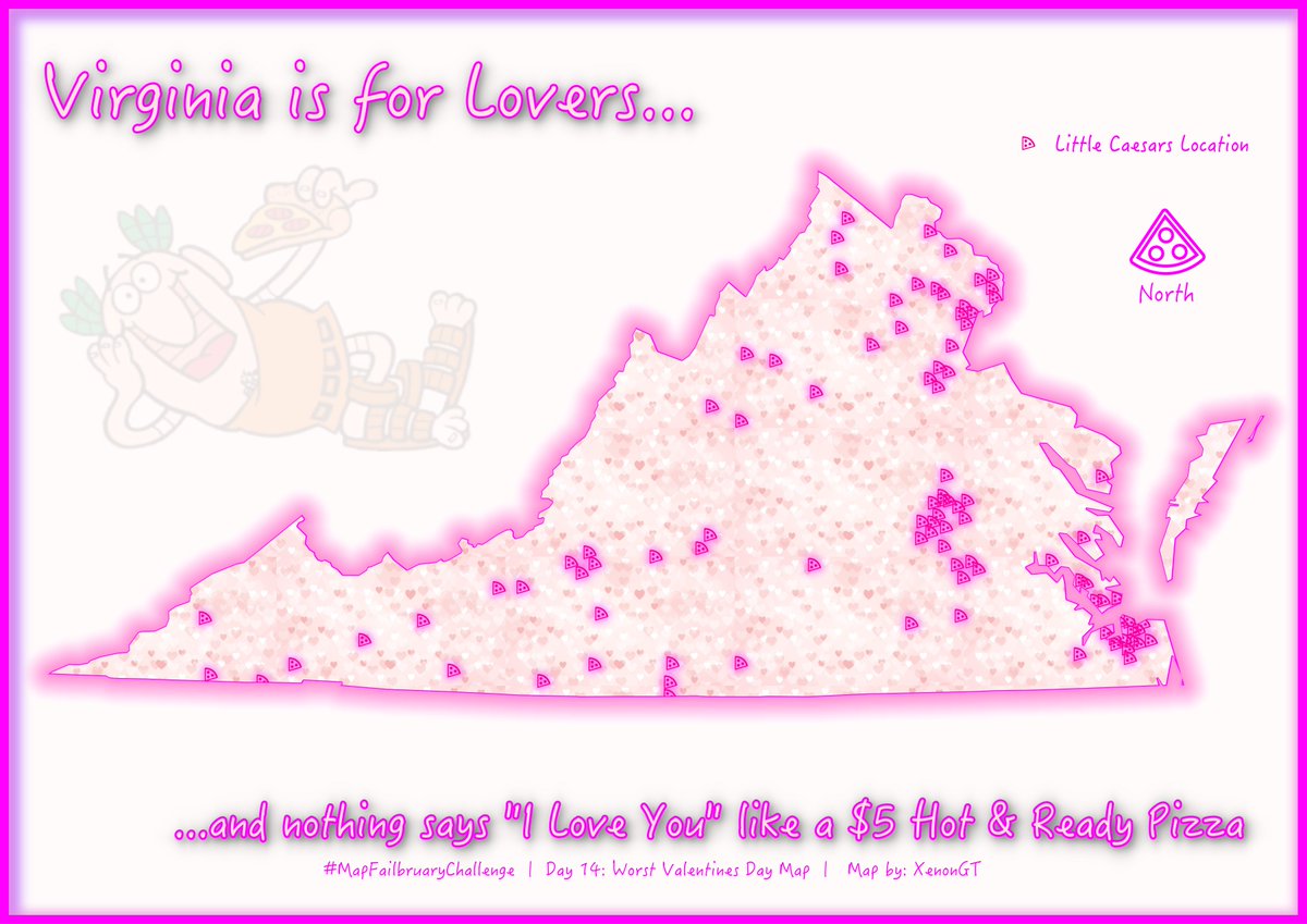 XenonGT's tweet image. #MapFailbruaryChallenge Day 14: Worst Valentines Day Map #gischat 

Some of my best memories with @blettieri involve fun inexpensive date nights💕