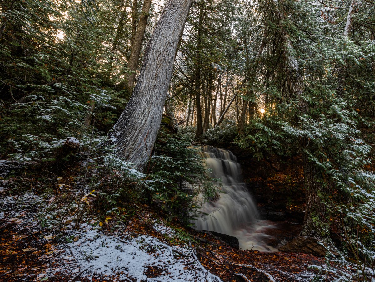 JasonNicolPhoto's tweet photo. @VisualsbySauter From my favorite spot on my favorite hiking trail.  Sun rising through the trees, early winter dusting of snow, perfect day. https://t.co/nWPeo4WJSd