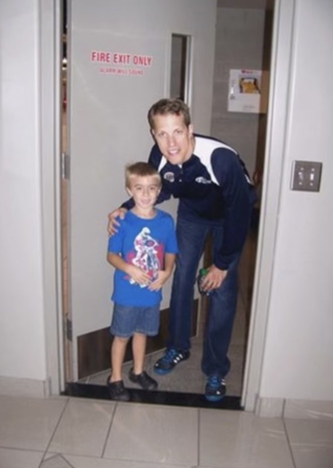 acg1550's tweet photo. @keselowski This is you with our son when he was 3, he is now 15. We also bumped in to you as you were leaving Darlington. You were on the golf cart. https://t.co/vcYtxwTQqx