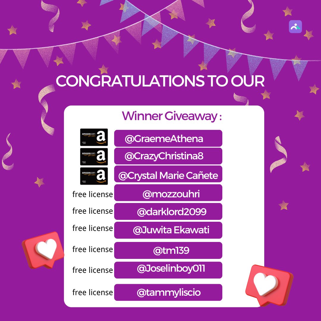 famisafe's tweet photo. #famisafe #morefamilytime #winnerannouncement
Thank you all for participating in this campaign. Congrats to all the winners!! we will contact you via email to send out the prizes!🥰 https://t.co/MBXd9oplO9