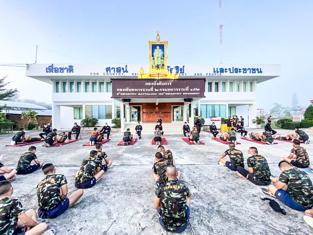 INFANTRY1522's tweet photo. "สุขภาพดี ไม่มีขาย อยากได้ต้องสร้างเอง "  💪💂🇹🇭🏃 ร.152 พัน.2 ทำการทดสอบ ร่างกายกำลังพล ประจำปี 2566 ณ ค่ายพระยาเดชานุชิต https://t.co/fbOeXv5nOC