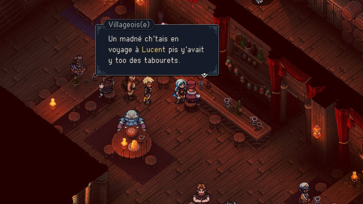 Roszipou's tweet photo. If you are French Canadian, do yourselfa favor and play the demo of @seaofstarsgame . I can't wait for the full release <3 @SabotageQc #NintendoSwitch https://t.co/DfCX8FXZyR