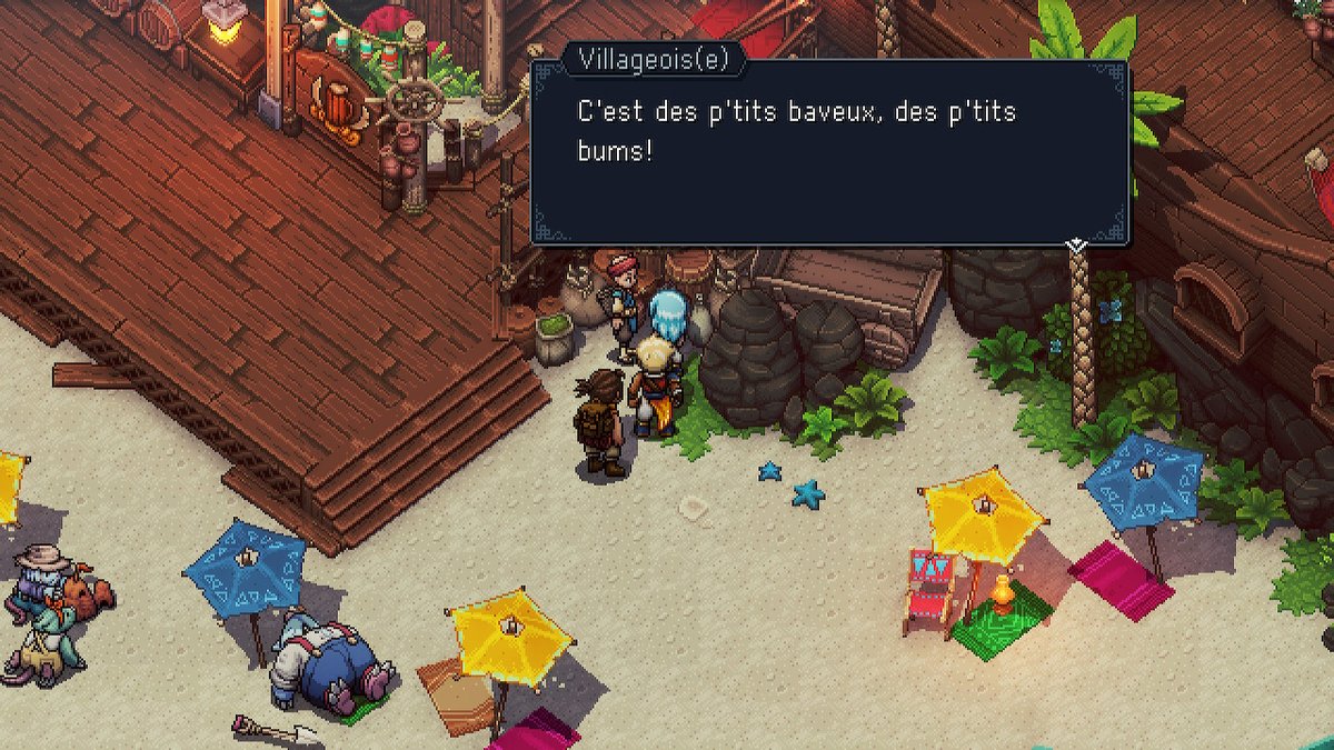 Roszipou's tweet photo. If you are French Canadian, do yourselfa favor and play the demo of @seaofstarsgame . I can't wait for the full release <3 @SabotageQc #NintendoSwitch https://t.co/DfCX8FXZyR