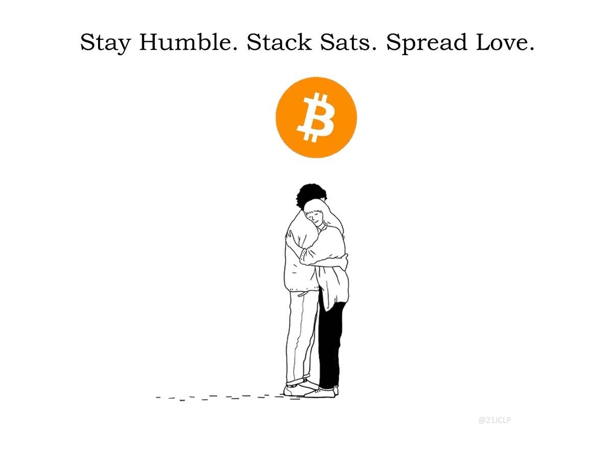 21JCLP's tweet photo. Stay Humble 🙏
Stack Sats ⚡️
Spread Love 🧡 https://t.co/hZH5eIMr7N