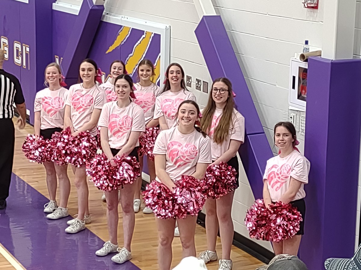 canicke's tweet photo. When we spend Valentine's Day at a basketball game we dress the part! KC Girls in PINK! https://t.co/bFpavL8sSX
