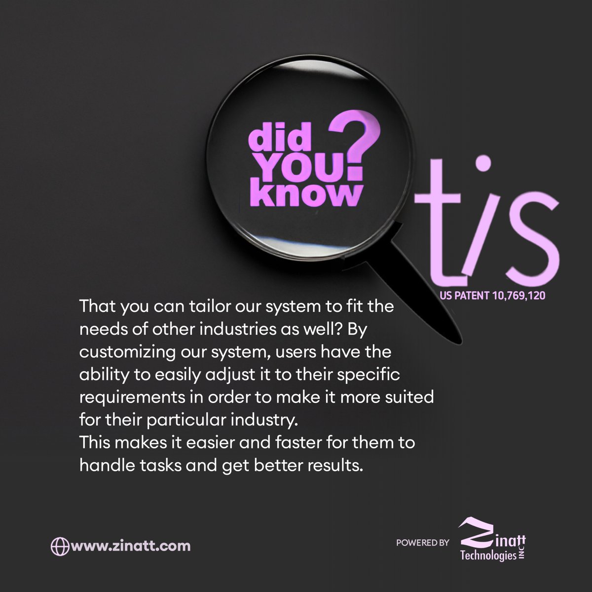 ZinattTech's tweet image. Did you know our system can be adapted for various industries? By customizing it, users can make it more suitable for their needs, resulting in faster and easier task management and improved outcomes.

#TailoredTechnology #CustomizedSolutions #IndustrySpecific #EfficientResults