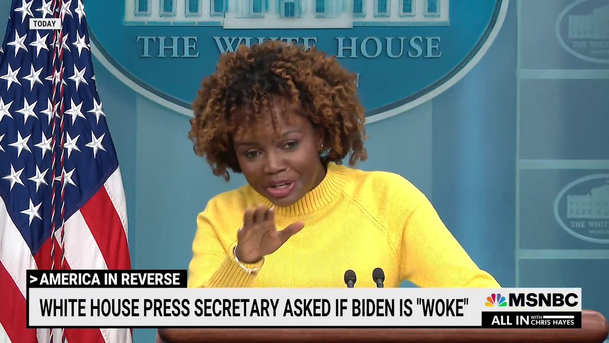 Msnbc on twitter reporter is president biden woke white house