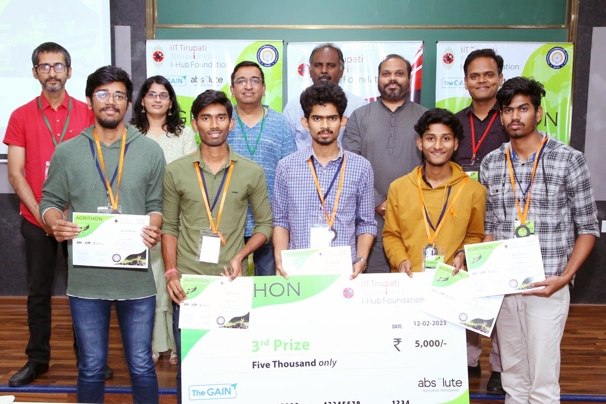 IIT Tirupati on Twitter "RT iittniftih IITTNiF Agrithon 2023 hosted