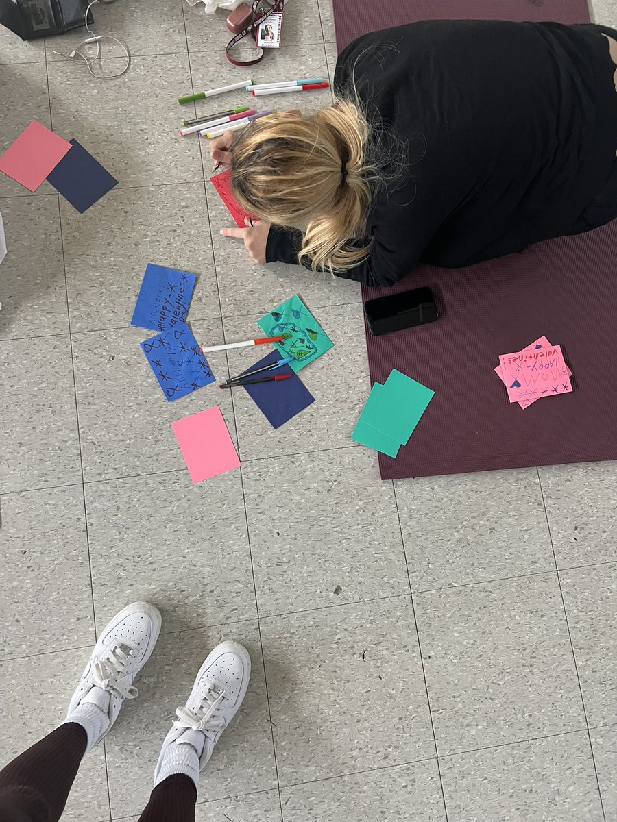 Yoga + writing cards of love and appreciation in honor of a day of service and love at MSD.  It’s always an honor to teach yoga in this beautiful community but today was especially powerful. #MSDStrong