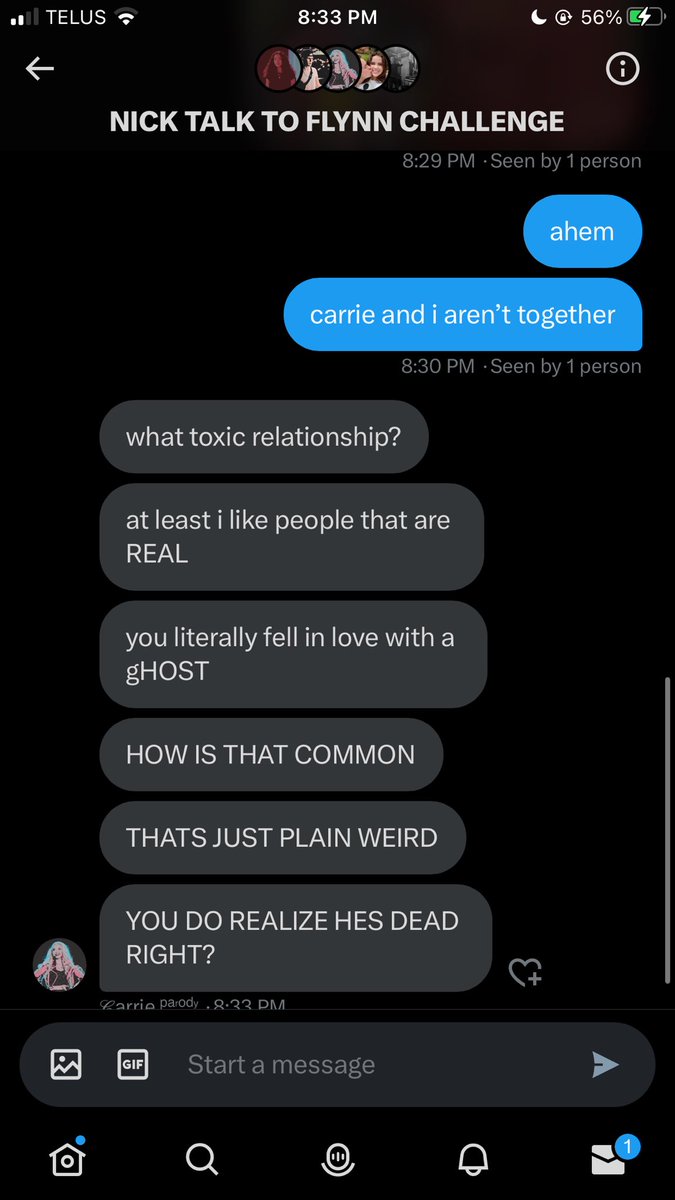 carrie ??? jealous of julie’s relationship ??? 

         now that’s not something you see every day …