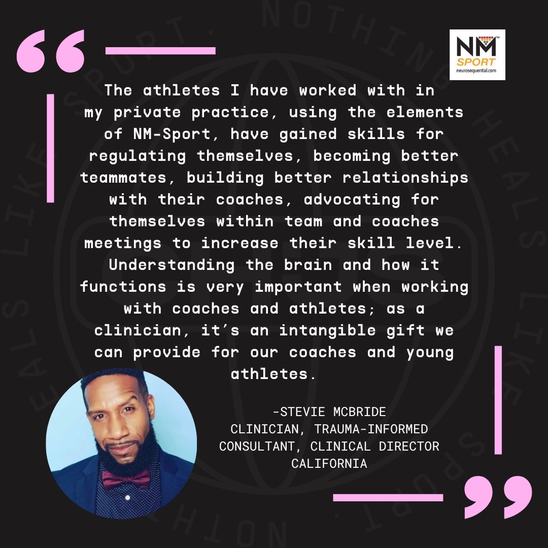 CHJSorg's tweet photo. Last call to register for the NM-Sport cohort. Check out what our friends - #sbyd experts, coaches, and clinicians - say about the certification. #brainaware #healingcentered #coach Link in bio for more info. @BDPerry @meganabartlett https://t.co/gNXAzwTXQ0