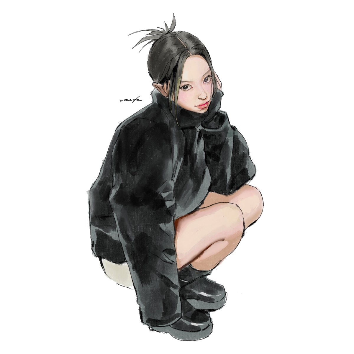 「아이패드 듀로잉 컬러링 시도해봄 역시 명암 먼저 연습하고 컬러로 넘어가니」|OSUK2 * 오숙이のイラスト