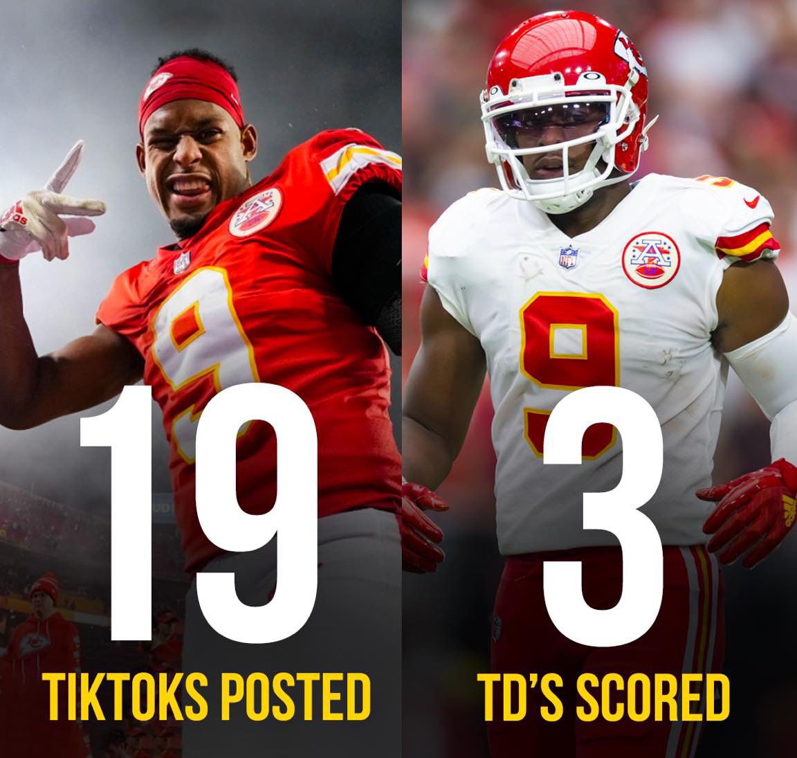 Stat of the Night: JuJu Smith-Schuster posted more than six times as many TikToks as he scored TDs this season