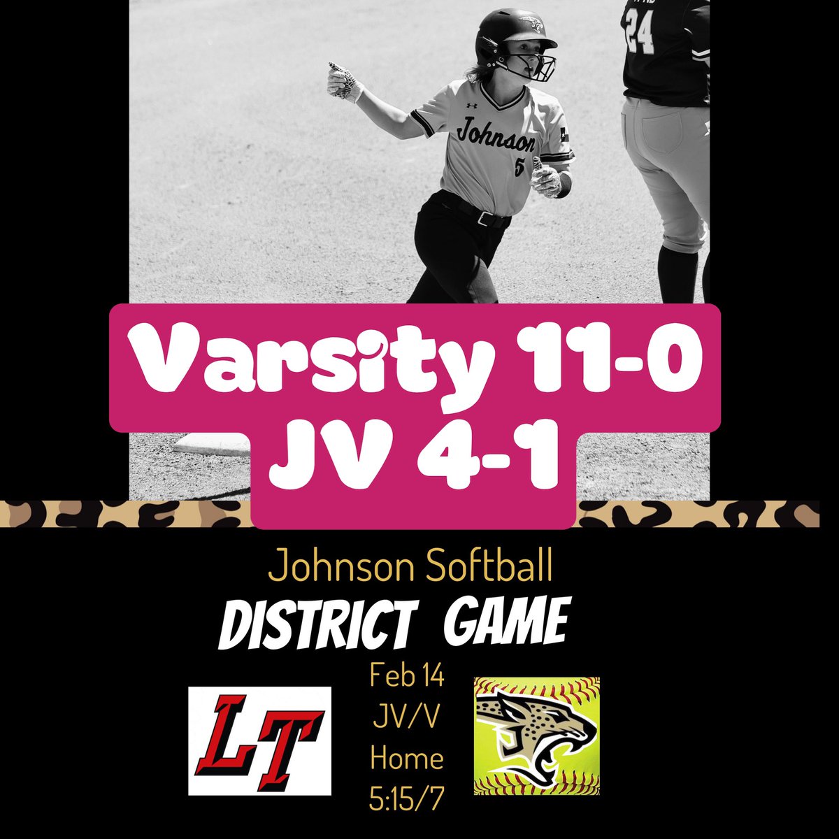 JohnsonJagsSB's tweet photo. Boom 💥 
Two wins over Lake Travis! 
Great Opening Day! https://t.co/C7N6iDpE0q