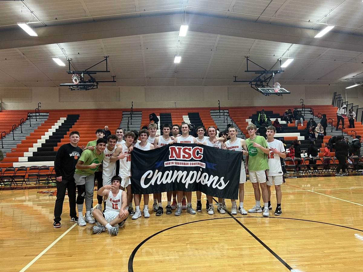 CATS (Overall: 25-5 / Conf. 13-1) finish the regular season w/ a WIN 68-41 vs. Waukegan!  The CATS are your 2022-2023 NSC Conference Champs! 🏆 The CATS shared the title in 2018, but this was the first time since 1990 that the CATS won the title outright. #together