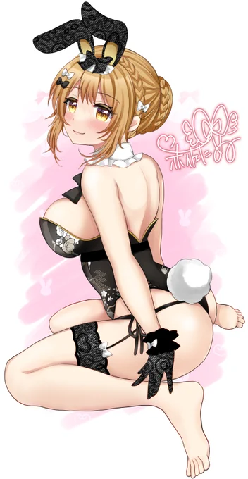 セクシーバニー衣装たぬ#たぬちゃん描いたよ 