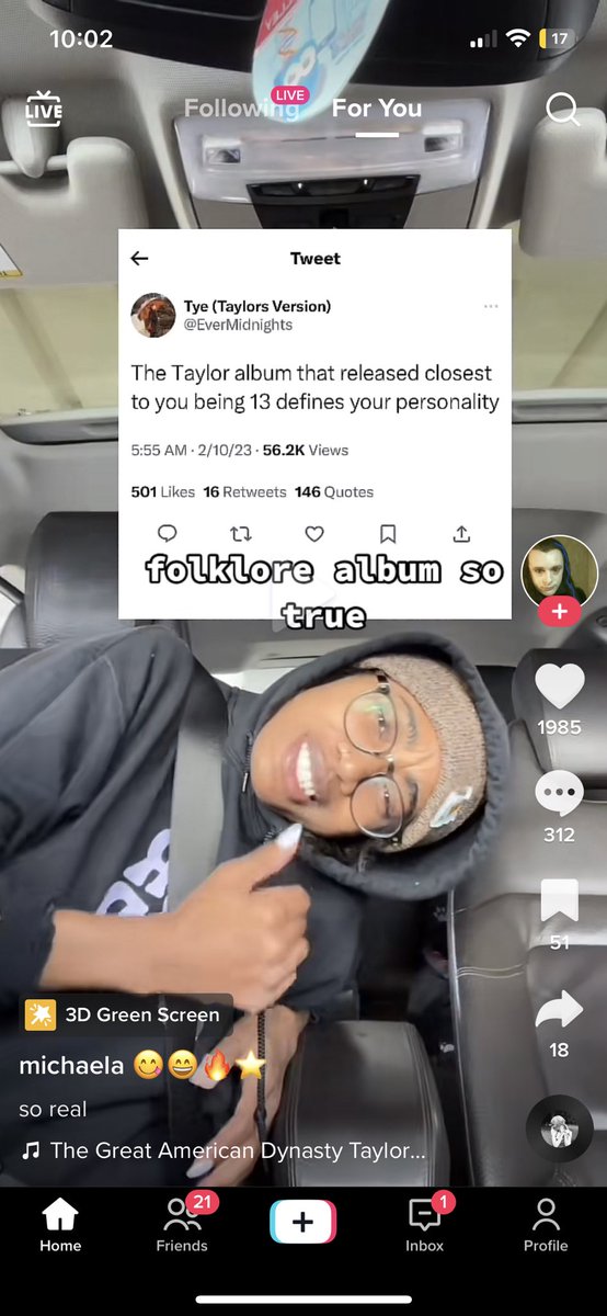 kindbutclever's tweet photo. Mine is rep!!!! Always I can’t phantom someone being 13 for folklore https://t.co/kYcJ9F27A5
