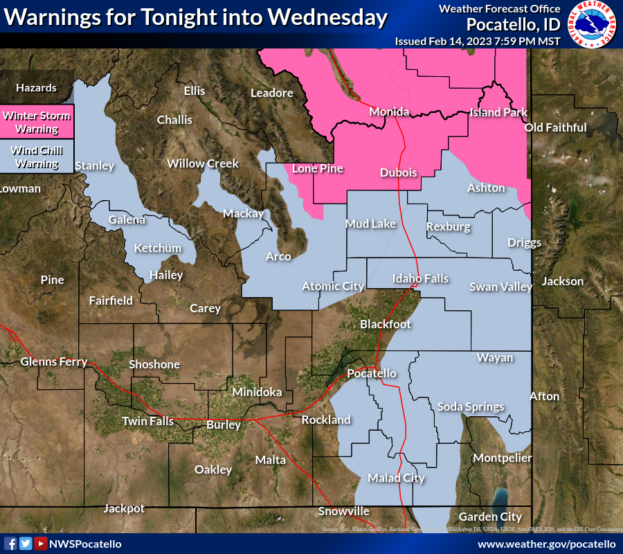 NWS Pocatello on Twitter "Tonight will be very cold. Northerly winds