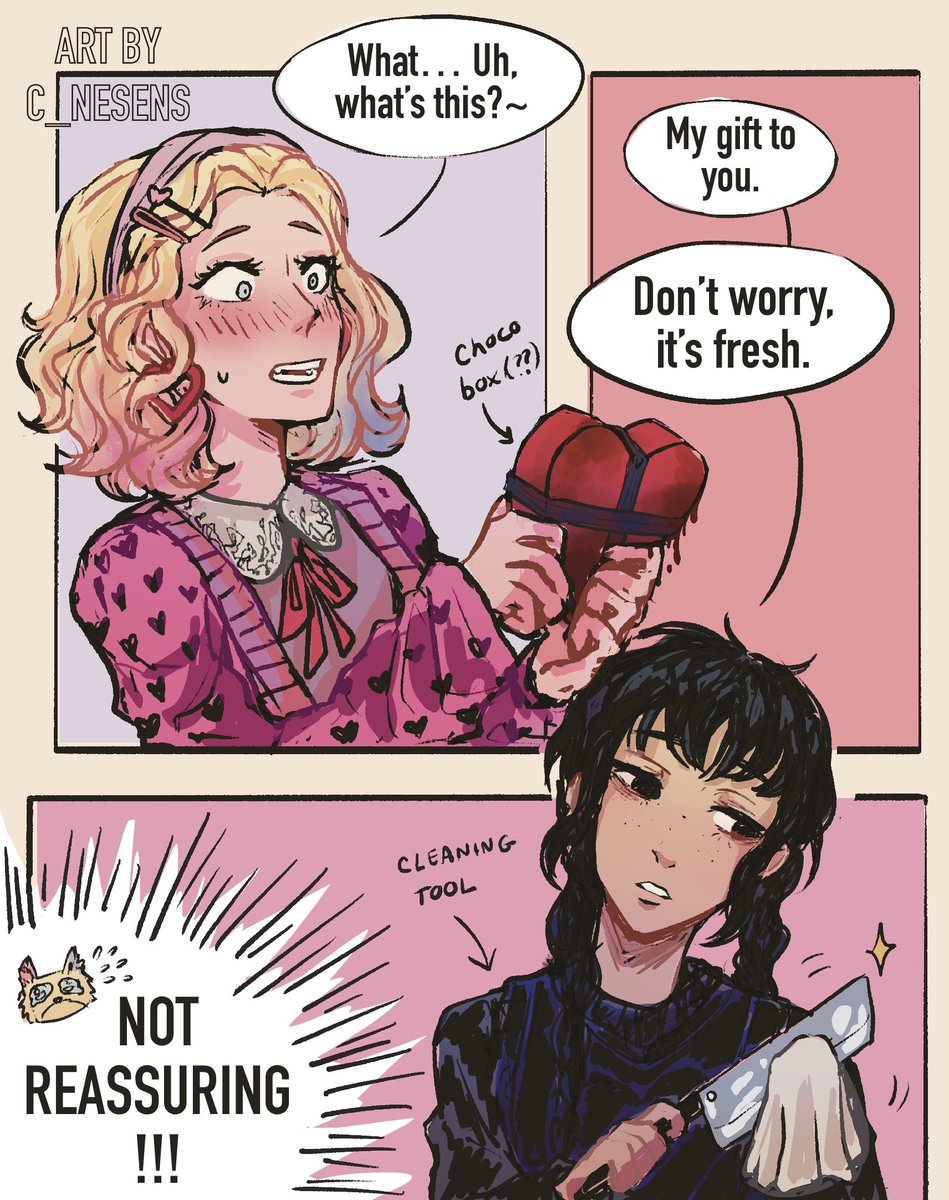 Happy Valentine's Day!!💗🖤 Little #wenclair for the #heartattack_wenclair zine! 💞💕💓💗💖