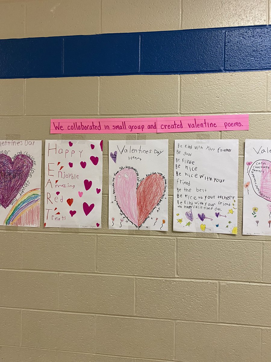 Students collaborated in small group and created Valentine poems.  <a href="/centreridgees/">Centre Ridge Rams</a>