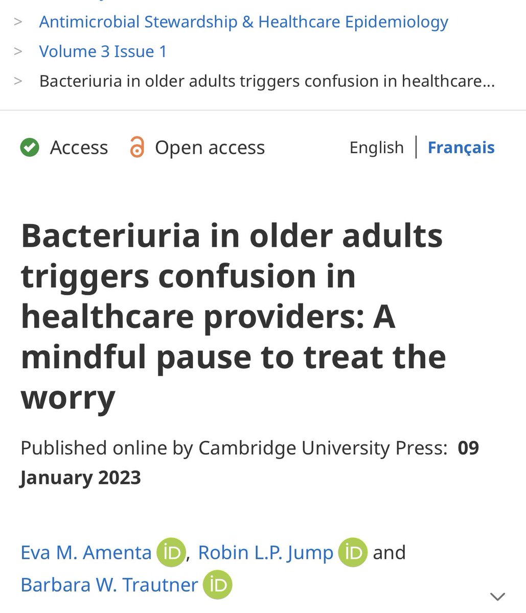 SIDPharm's tweet photo. New 📣in @ASHE_Journal: a “mindful pause” 🧘♀️to improve evidence-based antibiotic prescribing in older adults with bacteriuria #idtwitter #AntimicrobialResistance https://t.co/Q3NIHA6d94 https://t.co/KMB9vmRdv6