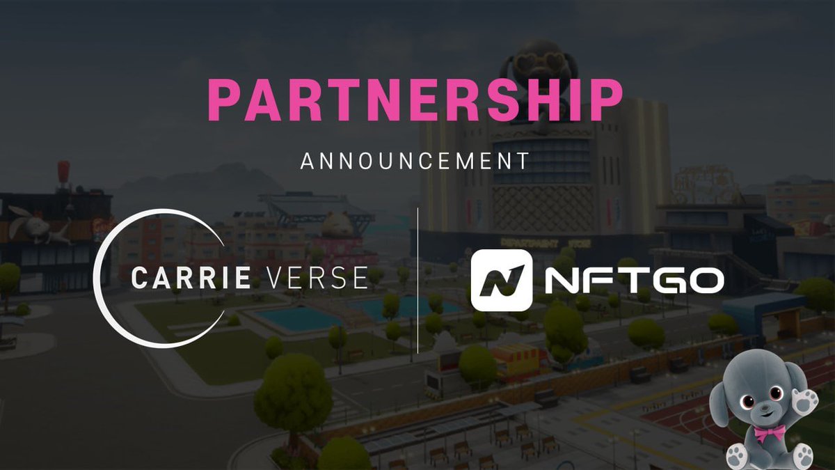 CarrieVerse's tweet photo. 🤝Carrieverse x #NFTGo🤝
Carrieverse is thrilled to announce our strategic partnership with @nftgoio, a leading NFT aggregator and data provider. 
Together, we'll be strengthening our NFT capacity through cross-marketing and data exchange initiatives. 
#NFTcoming #Carrieverse https://t.co/i15EavuO47