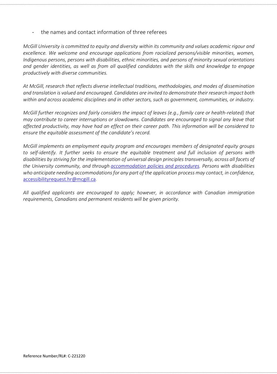 We are hiring an assistant professor who will focus on #immunology and #bladdercancer @McGillDeptSurg @cusm_muhc @mcgillu strong and supportive academic environment in the wonderful city of @montreal please apply or RT mcgill.wd3.myworkdayjobs.com/McGill_Careers…