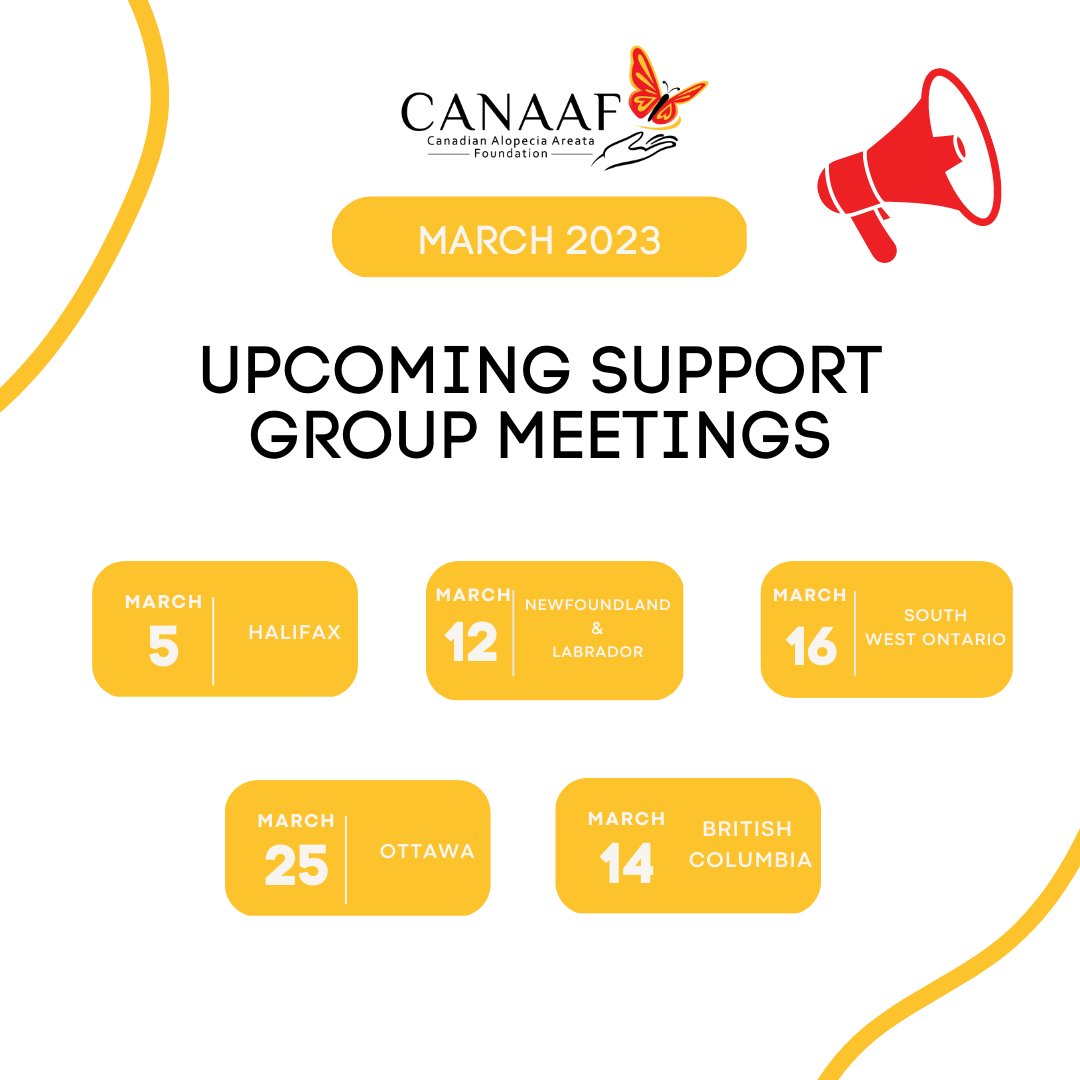 CANAAF's tweet image. Check out CANAAF's upcoming Support Group meetings for March 2023!
