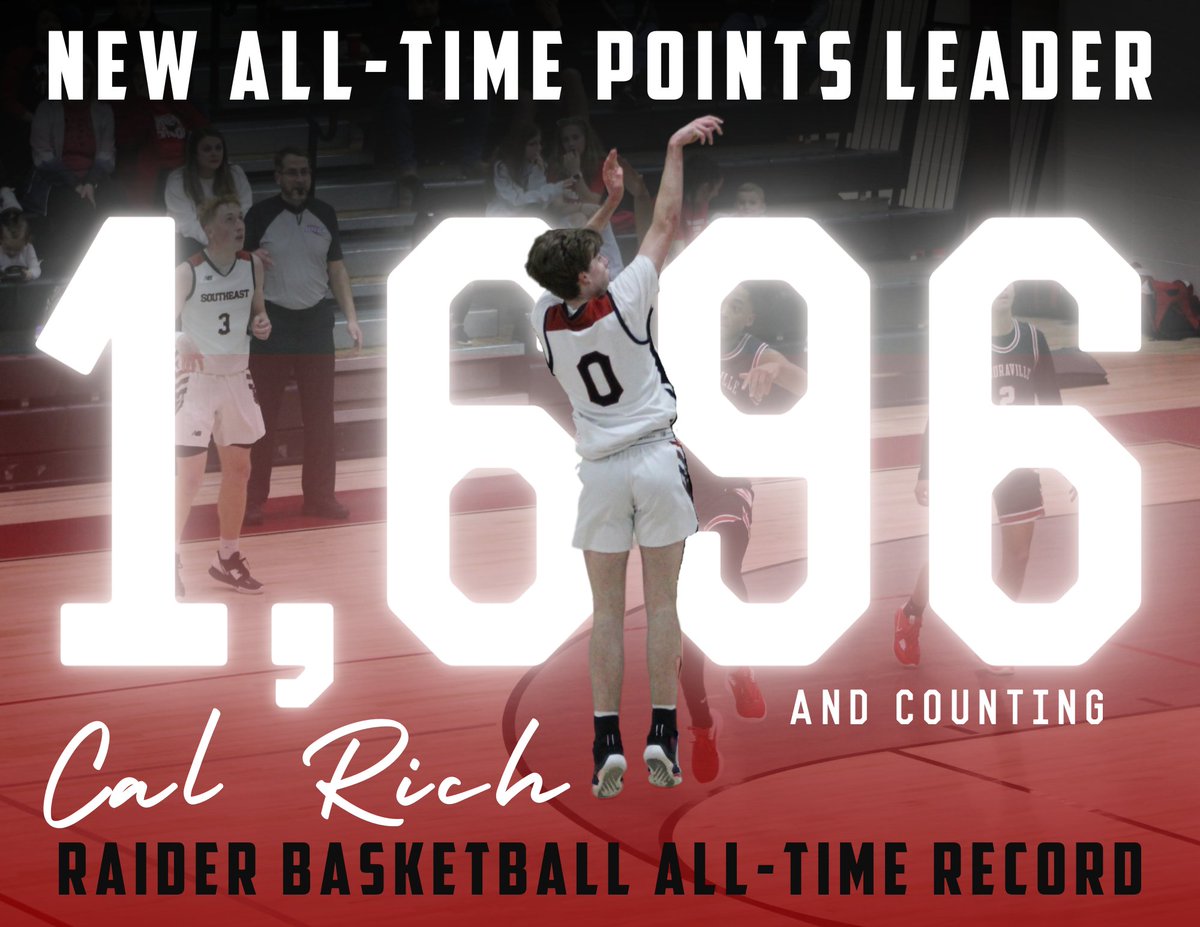 Raider Basketball has a new all-time points record holder! Congratulations Cal!