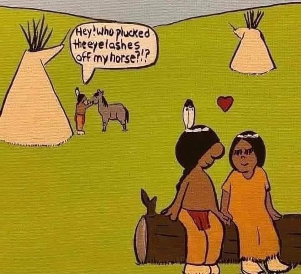 Poor horses.  🐴
Not safe from the Aunties. 😬