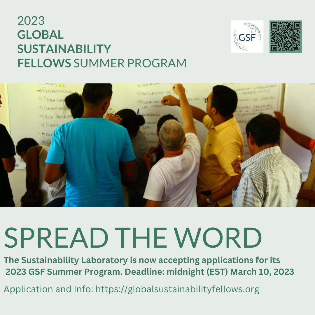 GSFProgram's tweet photo. Grab your opportunity to help friends and colleagues experience their dreams. Spread the word about the 2023 GSF summer program. #2023GSFSL #fellowships  #Sustainability https://t.co/2ZZ0OMuLeY https://t.co/AMDlJnxdp3
